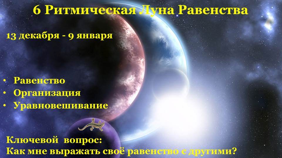 6 Ритмическая Луна Равенства Ящерица