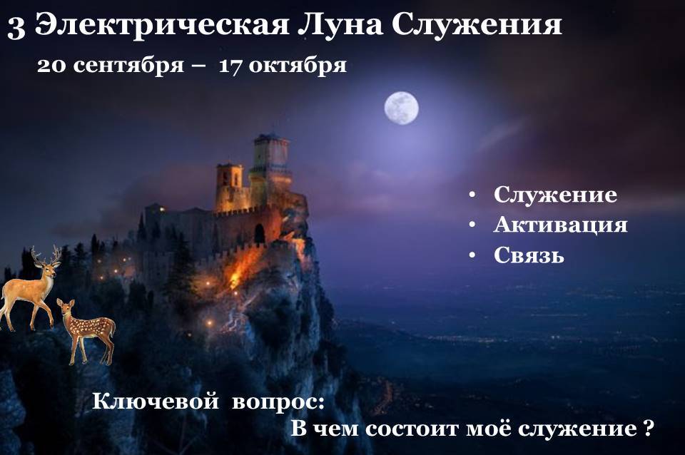 3 Электрическая Луна Служения олень